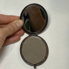 Vintage Gold Dome Two Birds W/ Crystals Push-button Round ...