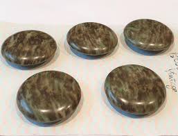 5 Green Mottled Bakelite Vintage Buttons. Self Shank. 1 1/2 ...