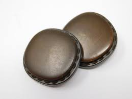 Pair of Vintage Brown Buttons - Etsy