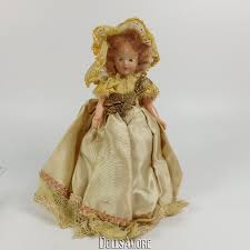 7 Story Book Type Dolls 1940s-50's Dolls 6-8" Tall