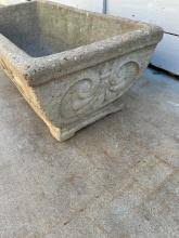 Sold at Auction: Concrete Garden Planter 10"H, 29 3/4"L, 14 ...
