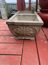 Pai(3)of Vintage Concrete Cement Fleur De Lis Fan Shell ...