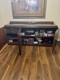 Vtg Oak & Mahogany Inlaid Buffet / Sideboard ~ WWII Era ~ Germany | EstateSales.org