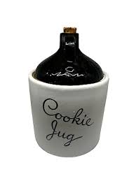 Stoneware Cookie Jug Jar Moonshine Whiskey Lid 11" Tall ...