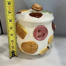 Napco Vintage 1950's Cookies All Over Cookie Jar Walnut ...