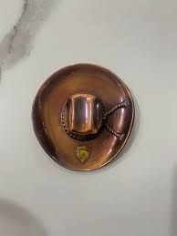 Copper Cowboy Hat Ashtray – Texas Emblem | Boardwalk Vintage