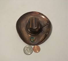 Vintage Metal Copper Cowboy Hat, Colorado, Sombrero, Hat, Ashtray, 4 1/2" X 4", Home Decor, Hanging, Shelf Display - Etsy