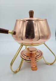 Vintage Solid Copper Fondue Pot ~Antique~ Winter Season | eBay