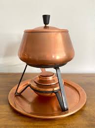 Buy Vintage Spring Culinox Copper Fondue Set, Mid Century ...