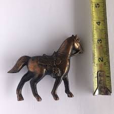 Vintage Lot Copper/Brass/Plastic Horse Sculpture Figurines w ...