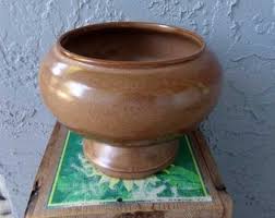 Frankoma Planter, Brown Frankoma Ceramic Planter, Brown ...
