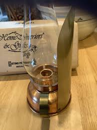 Vtg Home interior & Brass Candlestick Lantern Glass Globe ...