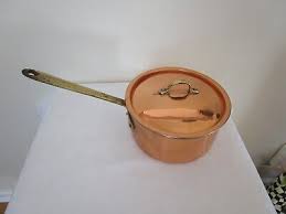 VTG Copper Saucepan Pot With Lid Brass Handle COPRAL Portugal 6.75'' Diameter | eBay