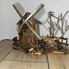 Other | Music Boxwindmillcopper Tone Metal W Movementvintage ...