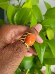 Orange Moon Bohemian Ring, African Statement Jewelry ...