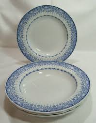 Laveno Italy Vintage Blue & White Porcelain Four (4) Rim ...