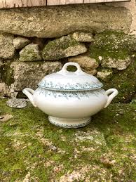 Vintage French Gien Montigny Blue Green Tureen – C'est Chic ...