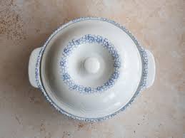 Vintage Corelle Ceramic Casserole Dish: 2 Qt Blue Hearts ...