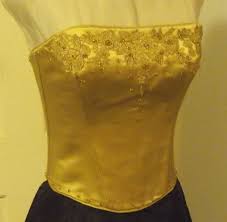 Gold Silk Beaded Guipure Lace Corset Top Bustier, Size 10 - Etsy