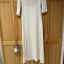 Maje white dress. Open back. Worn... | Depop