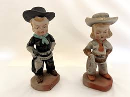Vintage Enco Cowboy Cowgirl Figurines | eBay