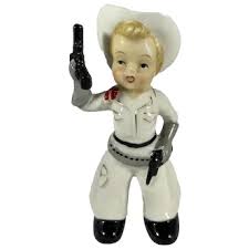 Similar Items to Vintage Handpainted Cowboy Figurine Japan