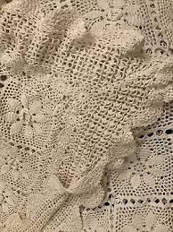 Crocheted vintage 56 x 88tablecoth square oblong | eBay