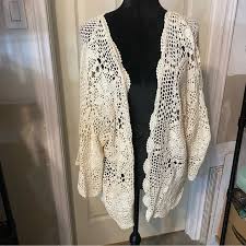 Willow & Clay | Sweaters | Cardigan Sweater Small Crochet ...