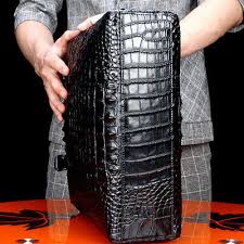 Top Cowhide Leather Crocodile Embossed Handbag Men Luxury Business 12" Briefcase | eBay