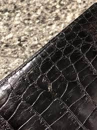 Vintage Black Crocodile 14K Gold Rim Checkbook Holder Wallet | eBay