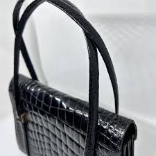 A 1950s High Quality Black Leather Italian Miniature Hand ...