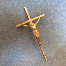Gold Plastic Crucifix, Smaller Crucifix , Hang in Childs Room , Plastic Gold Crucifix, Crucifix for You Home , Hang Anywhere in Your Home - Etsy
