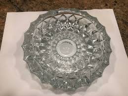 Vintage Clear Pressed Glass Ashtray Cigarette or Cigar Heavy 7" And 2-1/2 Lbs. | eBay