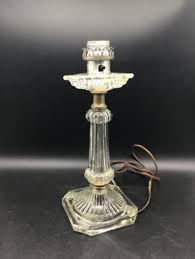 1940s Block Crystal Glass Boudoir Table Lamp | Mercari