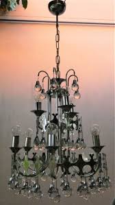 LAMPADARIO "SCIOLARI " DEGLI ANNI 70 PENDENTI IN CRISTALLO ...