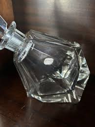 Art Deco Large Perfume Bottle Czech Bohemia Crystal With ...