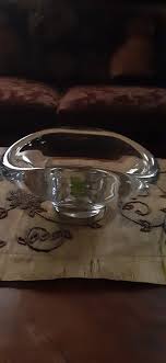Vintage Clear Glass Bowl Murano Style Heavy Glass Coffee Table Glass Bowl Art Glass Bowl - Etsy