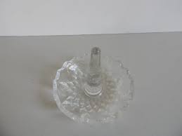 Cut Crystal Ring Holder With Undulating Edges | Chairish