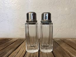 Vintage Pair of Glass Salt and Pepper Shakers