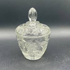 Vintage Sugar Bowl Clear Cut Glass Art Deco Star of David Design FREE SHIPPING - Etsy Canada