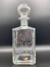 Vintage Javit Crystal Glass Liquor Decanter Etched Clipper Ship Nautical Italy | eBay