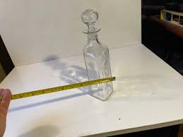 Art Deco Whiskey Glass Decanter with Etched Flowers from Holmegaard, 1930s for sale at Pamono