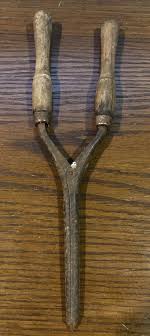 Vintage Wood Handled Curling Iron hair curler primitive | eBay