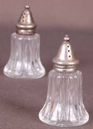 VINTAGE CLEAR CUT GLASS Salt & Pepper Shakers-Mid Century Kitchenware-Round-3.5" | eBay