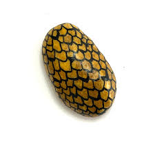 Hand Painted Brown Dragon Egg Rocks - Rock Painting - Dragon ...
