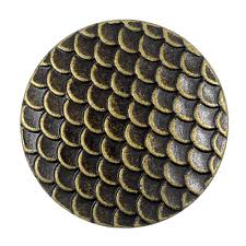 10 Pieces Antique Brass Dragon Scales Metal Shank Buttons ...
