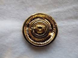 NWOT #1005, St. John Knit Button, Black and Gold, SJ Logo in ...