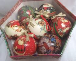 Baumschmuck Christmas Ornaments Box of 14 Santa Theme Paper ...