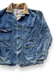 Vintage 40's Era Blue Top Blanket Lined Denim Chore Coat SZ ...