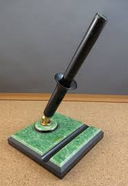 Antique Eclipse Fountain Pen 14k Nib Pencil Holder Desk Set ...